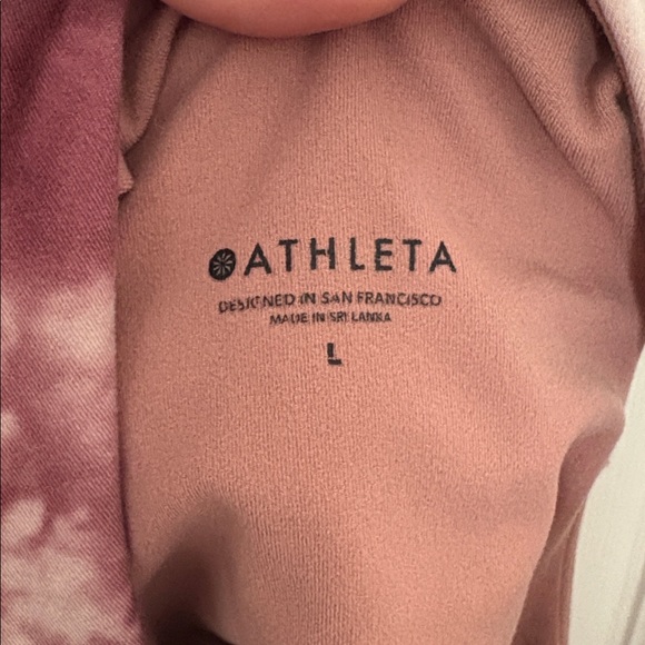 Athleta Conscious Crop Top Pink Marble Tie Dye Size L - Picture 6 of 6